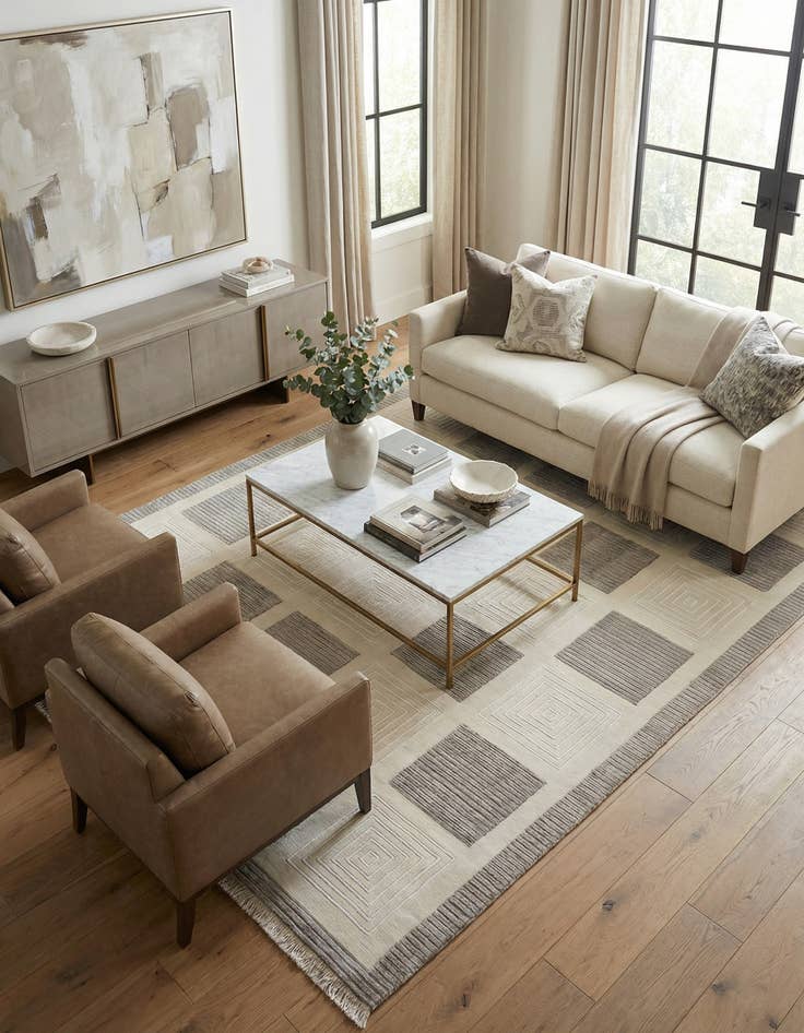 Detail image of 6' 7 x 9' 9  Hand Knotted Darya Wool Rug