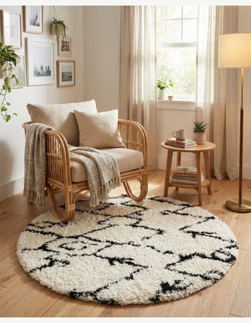 5' x 5' Infinity Shag Round Rug