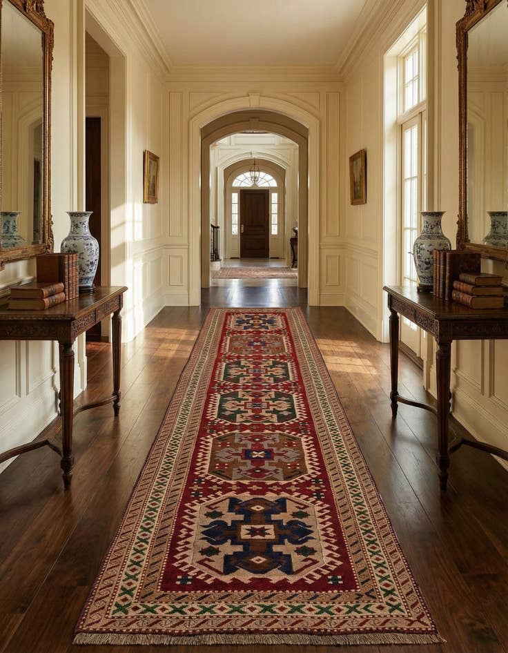 Detail image of 3' 2 x 12' 7 Kazak Runner Rug