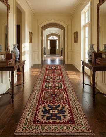 3' 2 x 12' 7 Kazak Runner Rug