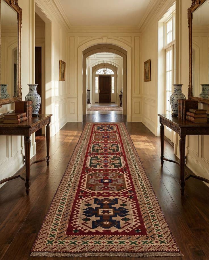 Detail image of 3' 2 x 12' 7 Kazak Runner Rug