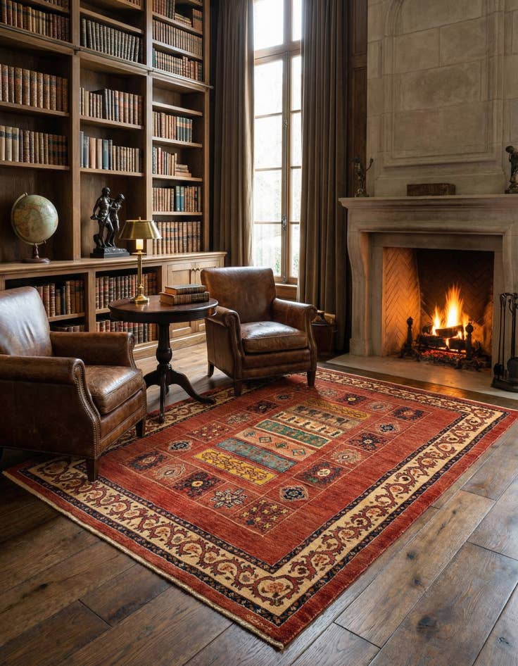 Detail image of 5' x 6' 6 Luribaft Wool Rug