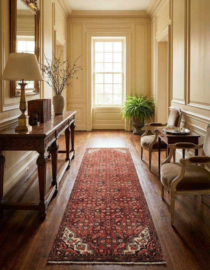 Detail image of 2' 9 x 9' 7 Hamedan Wool Runner Rug