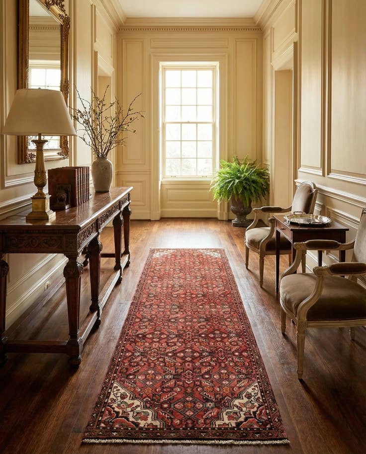 Detail image of 2' 9 x 9' 7 Hamedan Wool Runner Rug