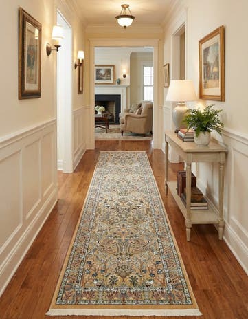 Beige Nain Design Runner Rug