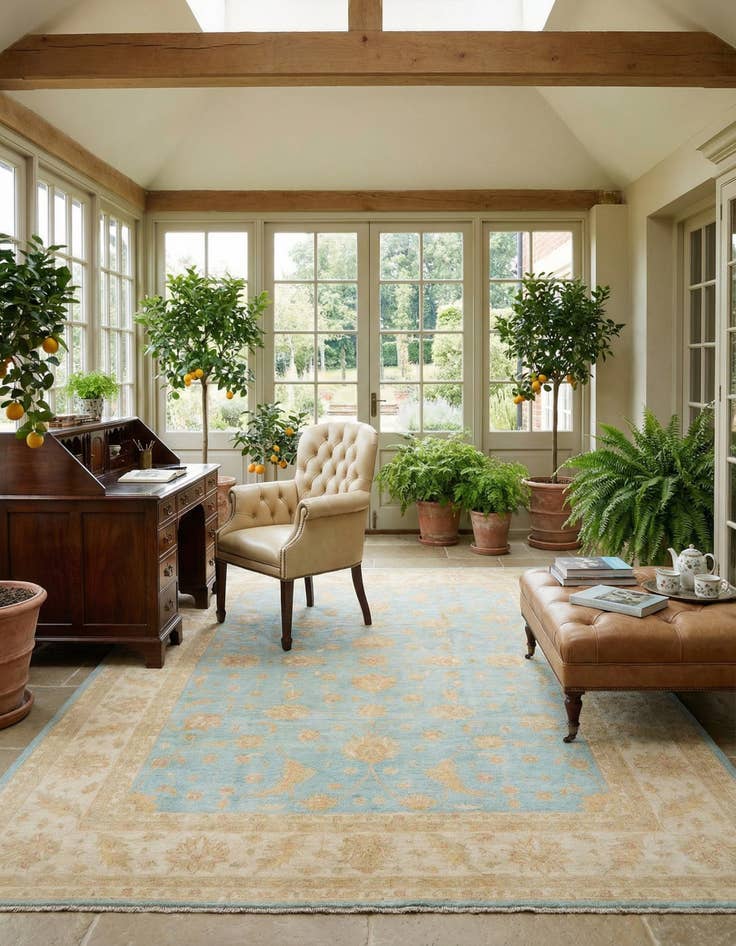 Detail image of 8' 5 x 11' 2 Kaizar Wool Rug