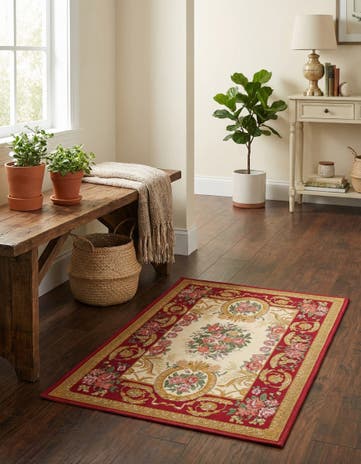 2' x 3' Easy-Clean Traditional Indoor / Outdoor Rug