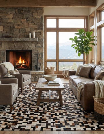5' x 7' 11 Cowhide - Patchwork Rug