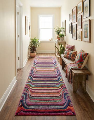 2' 7 x 10' Washable Theia Runner Rug