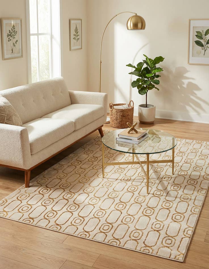 Detail image of  5' 3 x 8' Vogue Geo Rug