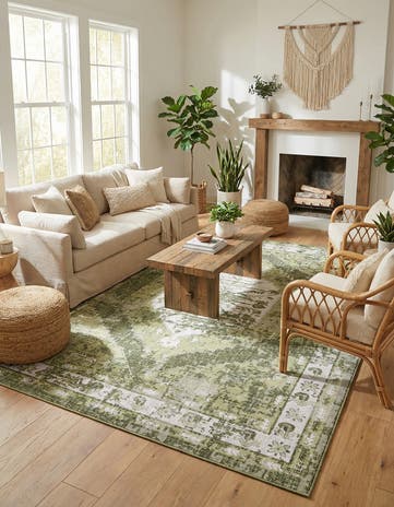 10' x 14' Easy-Clean Traditional Indoor / Outdoor Rug