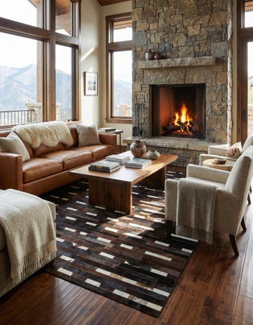 5' x 8' Cowhide Rug