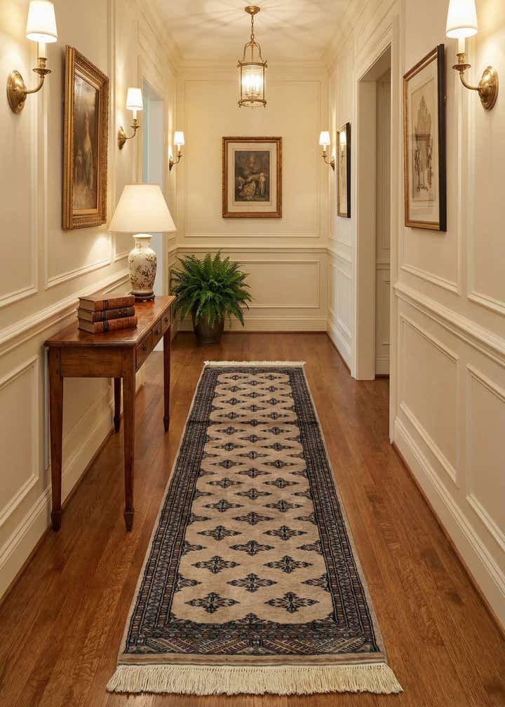 2' 1 x 6' 4 Hand Knotted Bokhara Oriental Wool Runner Rug