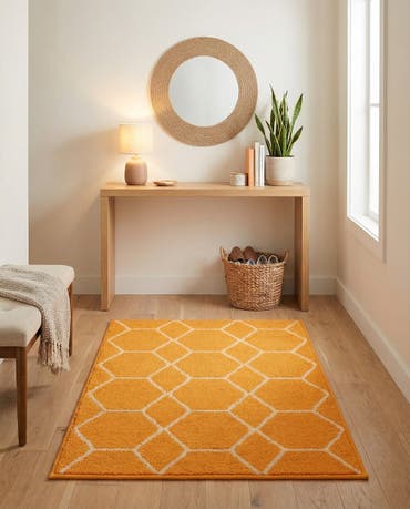  2' x 3' Lattice Frieze Rug