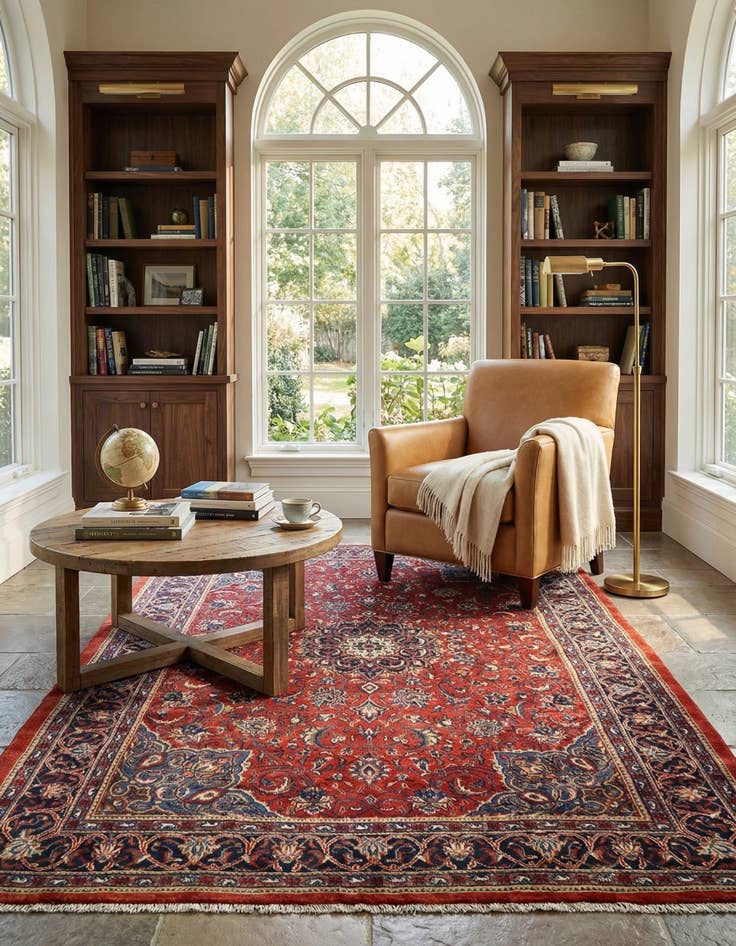 Detail image of 7' x 10' 3 Mashad Wool Rug