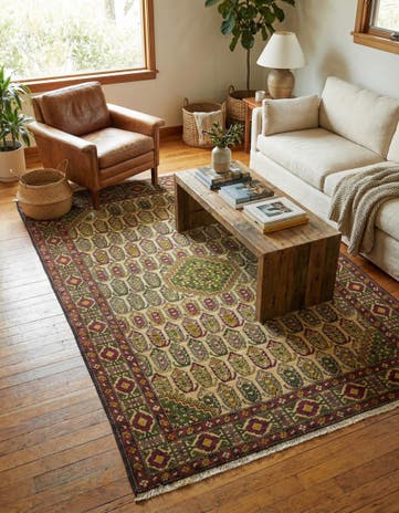 4' 5 x 6' 9 Hand Knotted Kazak Oriental Wool Rug