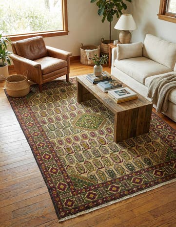 4' 5 x 6' 9 Hand Knotted Kazak Oriental Wool Rug