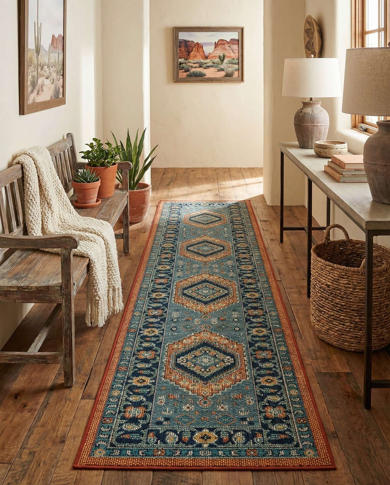 2' 7 x 12' Easy-Clean Baja Indoor / Outdoor Runner Rug