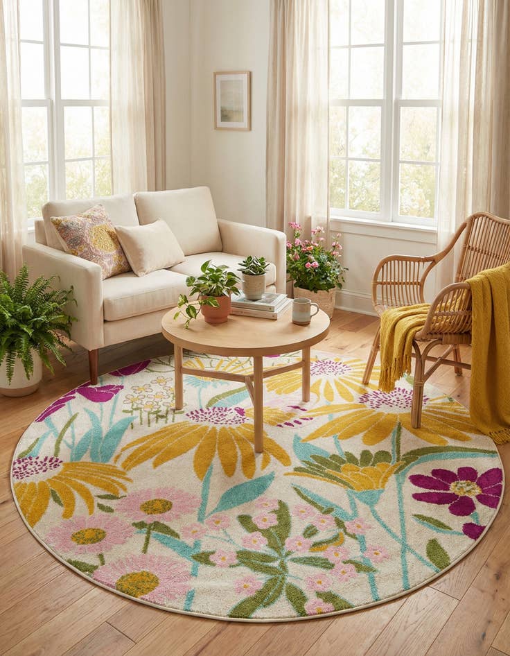 Detail image of 6' x 6' Bloom Round Rug