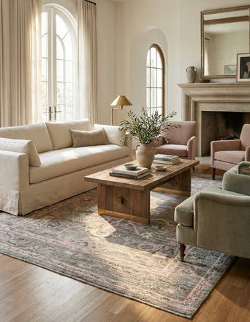 8' 4 x 9' 7 Hand Knotted Oushak Wool Rug