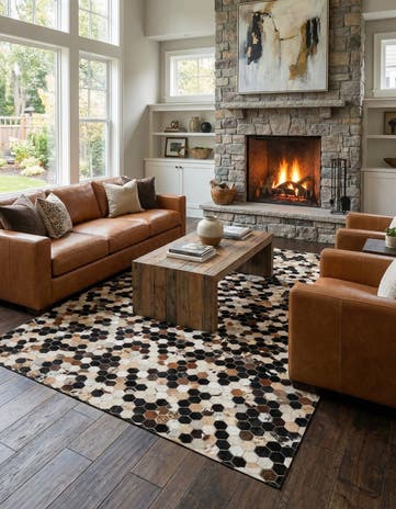 5' 1 x 7' 11 Cowhide - Patchwork Rug