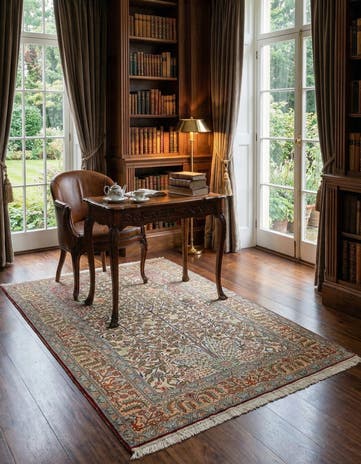3' 7 x 5' 3 Kayseri Silk Rug