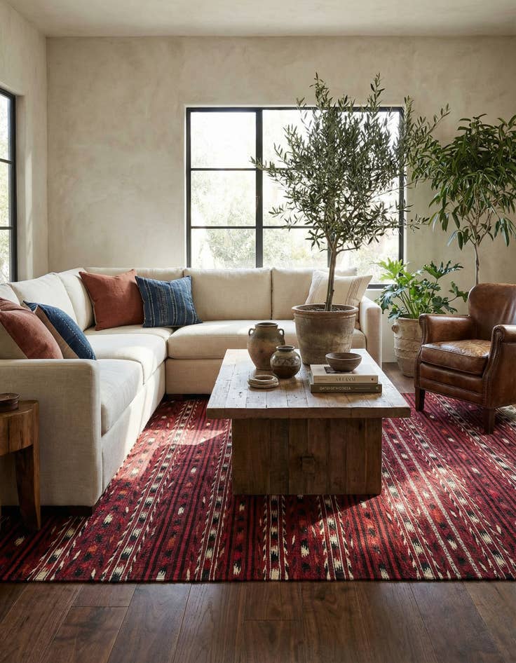 Detail image of  4' x 9' 10 Kilim Rug