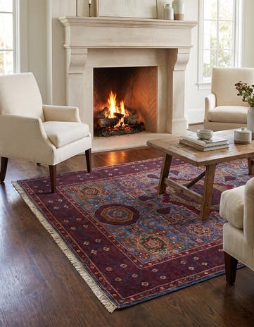 4' x 5' 10 Hand Knotted Mamluk Ziegler Rug