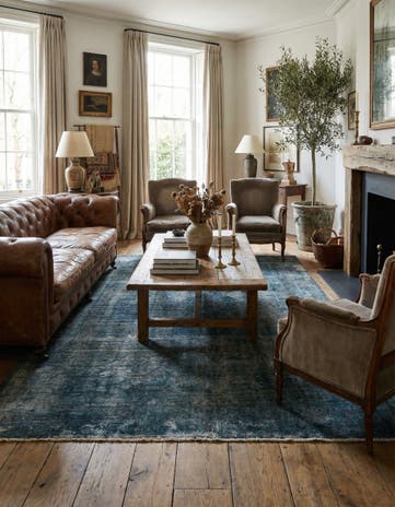 6' 7 x 9' 3 Hand Knotted Ultra Vintage Persian Wool Rug