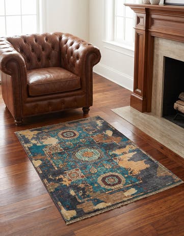 3' 7 x 4' 9 Hand Knotted Mamluk Ziegler Rug