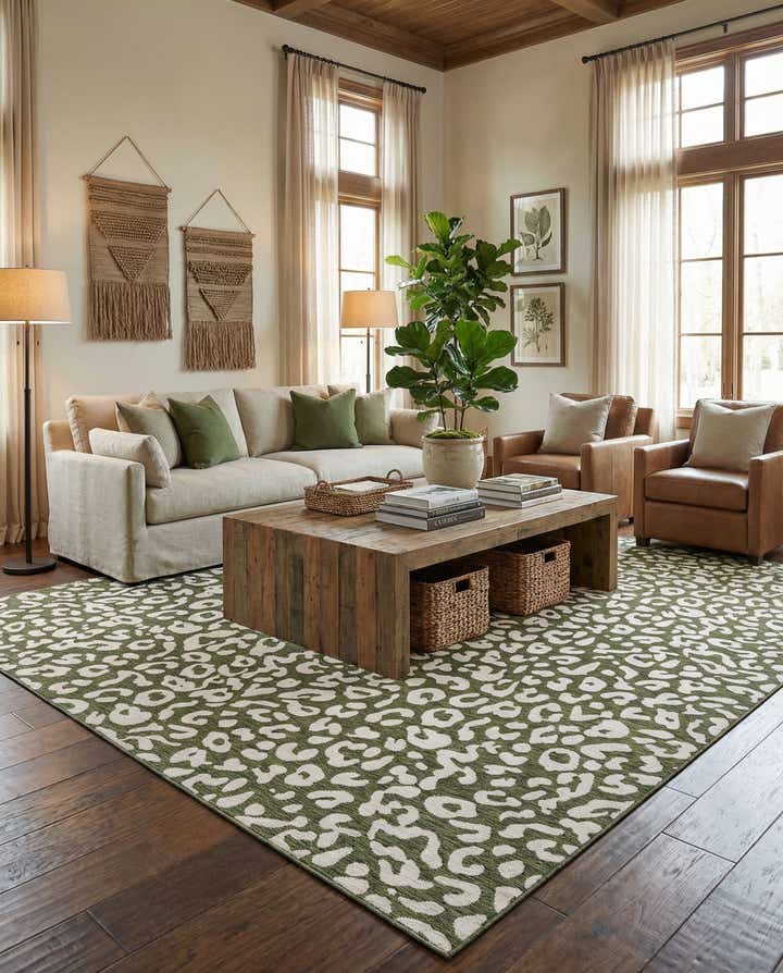 13' x 13' Easy-Clean Safari Indoor / Outdoor Square Rug