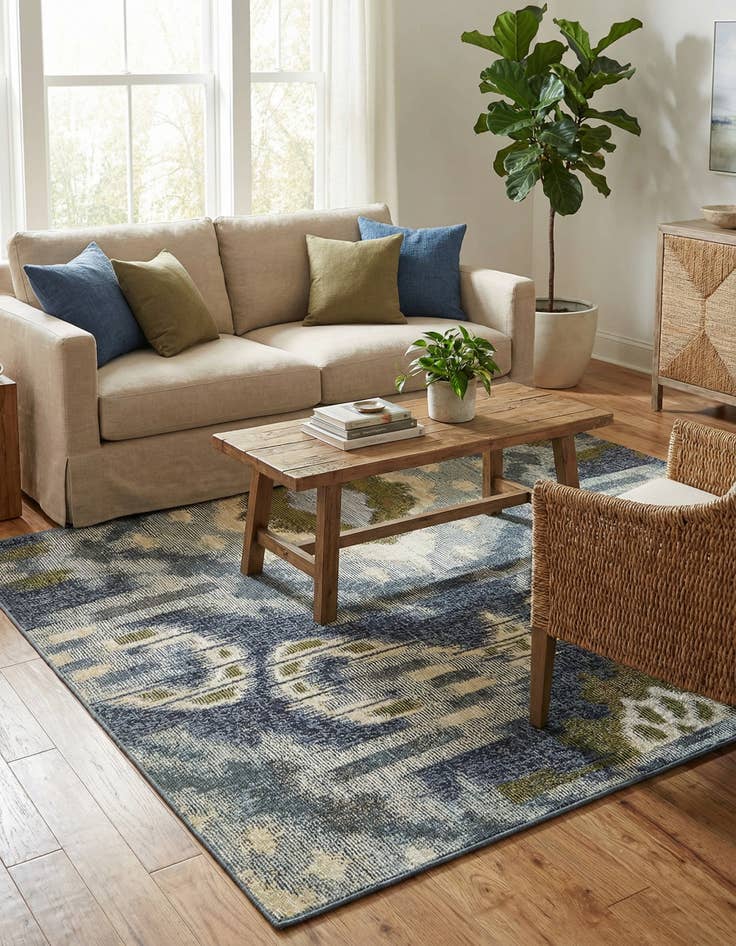 Detail image of 2' 2 x 3'  Washable Modern Indoor / Outdoor Rug