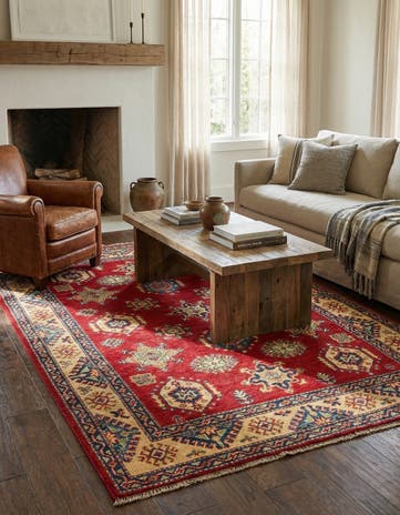 4' x 6' Hand Knotted Kazak Rug