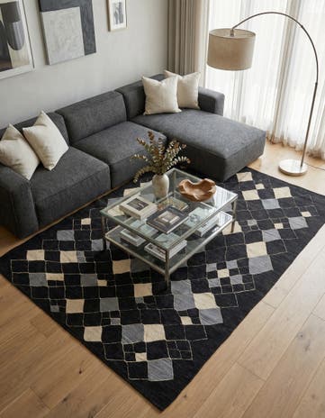 5' 9 x 7' 7 Hand Woven Kilim Modern Wool Rug