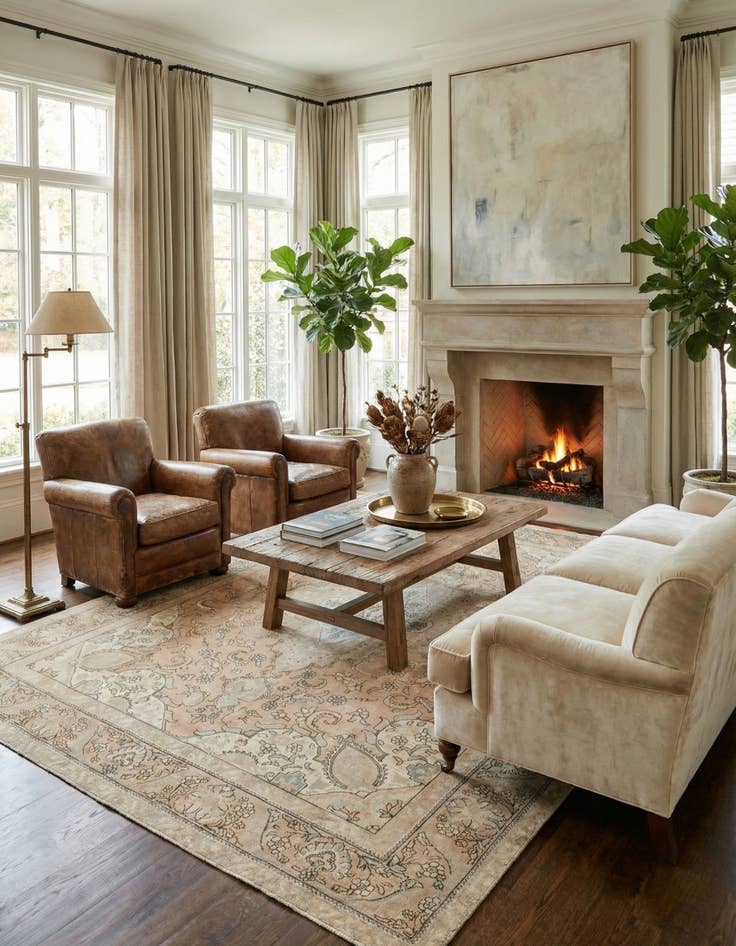 Detail image of 9' 4 x 12' 8 Hand Knotted Ultra Vintage Persian Wool Rug