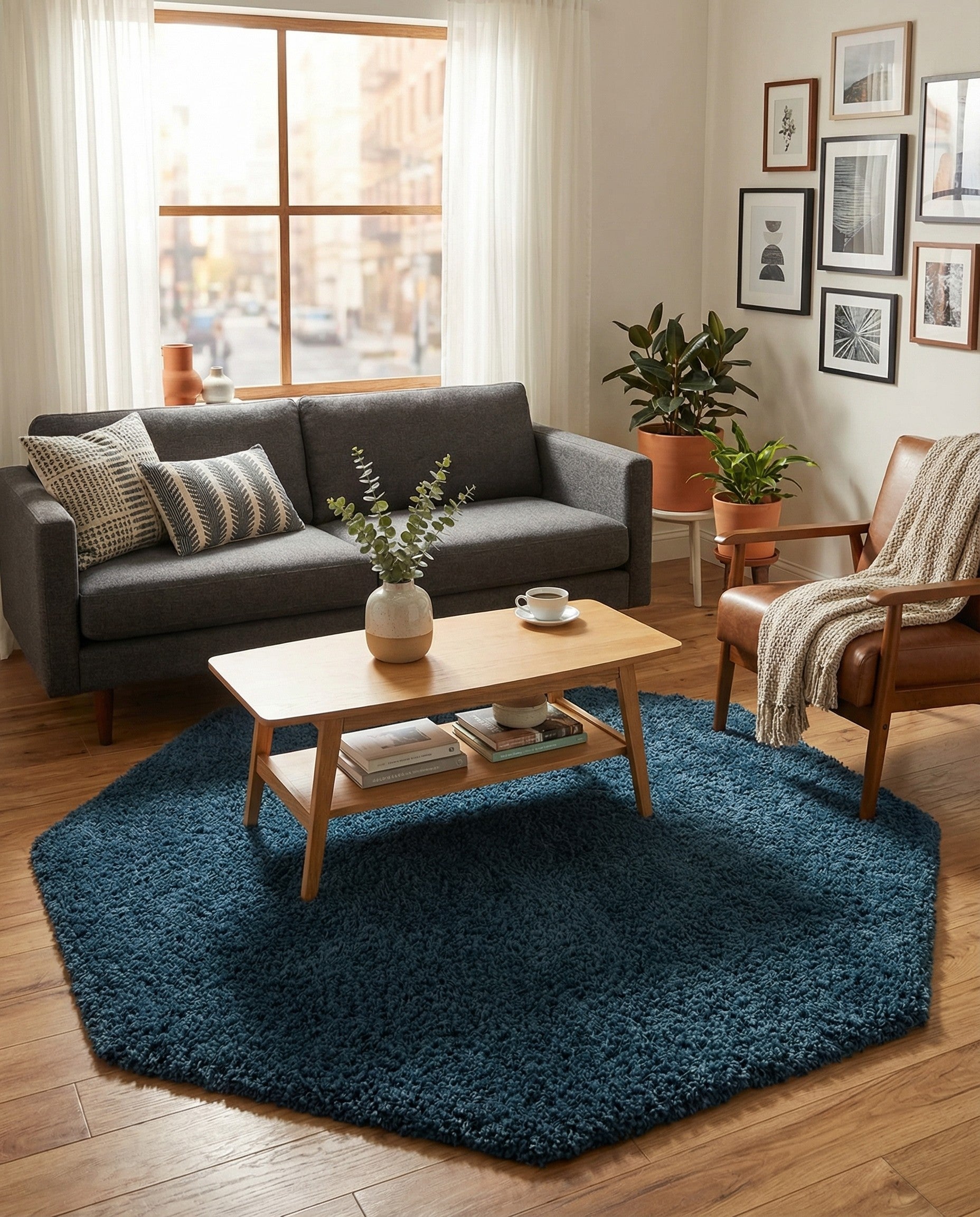  7' 10 x 7' 10 Everyday Shag Octagon Rug