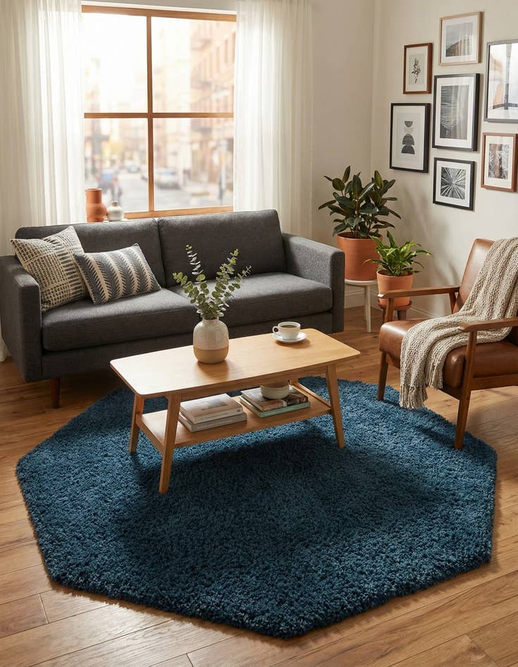 Detail image of 7' 10 x 7' 10 Everyday Shag Octagon Rug