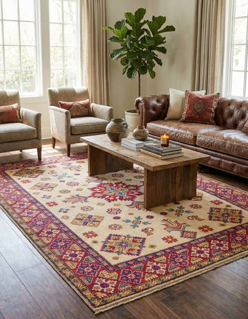 5' x 6' 10 Hand Knotted Kazak Rug