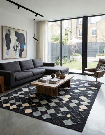 6' 10 x 9' 7 Hand Woven Kilim Modern Wool Rug