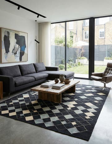 6' 10 x 9' 7 Hand Woven Kilim Modern Wool Rug