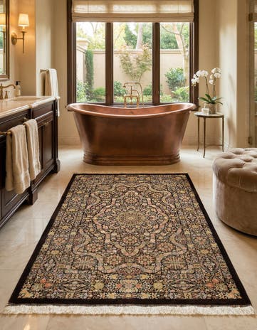 3' 4 x 5' 1 Ghom Silk Rug