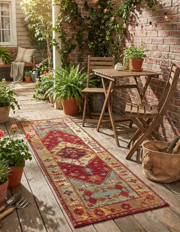 2' x 6' Easy-Clean Traditional Indoor / Outdoor Runner Rug