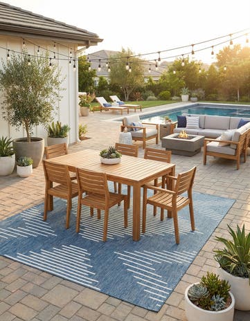 10' x 13' Easy-Clean Modern Indoor / Outdoor Rug
