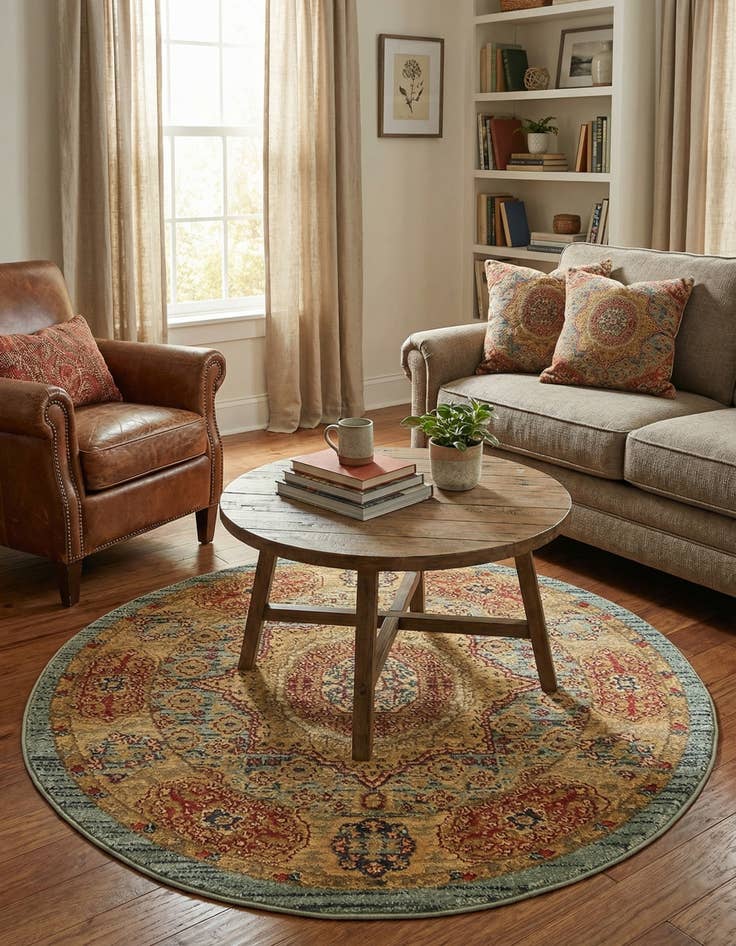 Detail image of 3' x 3' Mamluk Round Rug