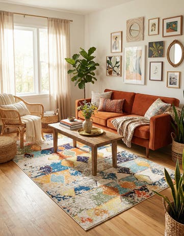 5' 3 x 8' Washable Vivid Rug