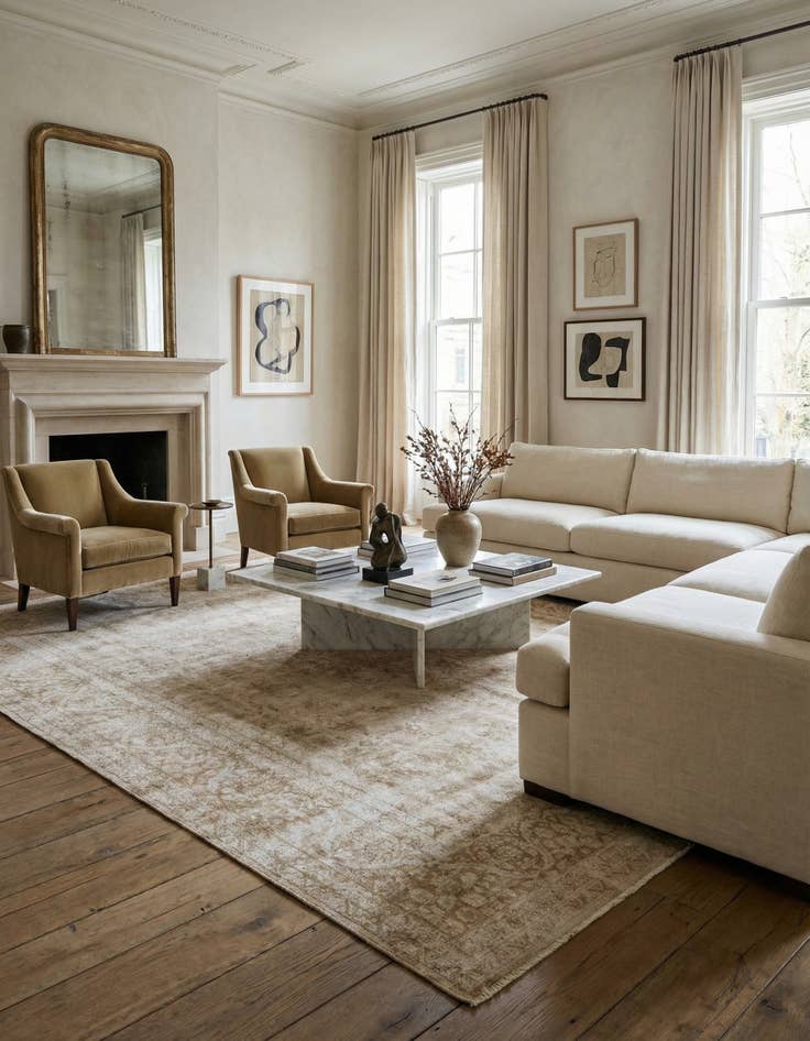 Detail image of  9' 8 x 12' 7  Hand Knotted Ultra Vintage Persian Wool Rug