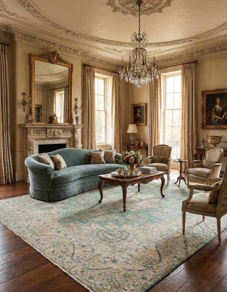 Detail image of 9' 9 x 12' 8 Vintage Royal Wool Rug