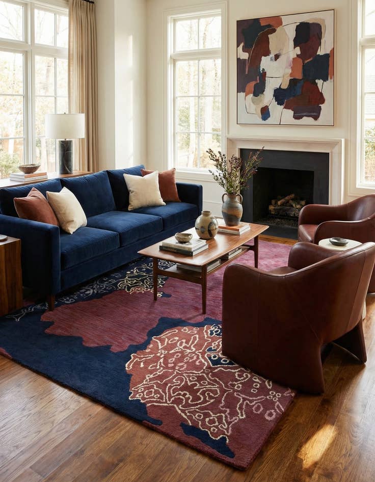 Detail image of 5' 9 x 8'  Hand Knotted Nepal Wool Rug