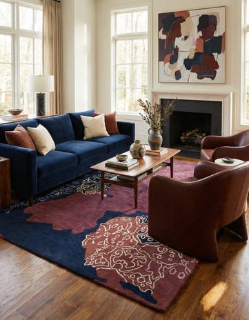 5' 9 x 8' Hand Knotted Nepal Wool Rug