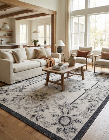 Ivory Eco Traditional Rug